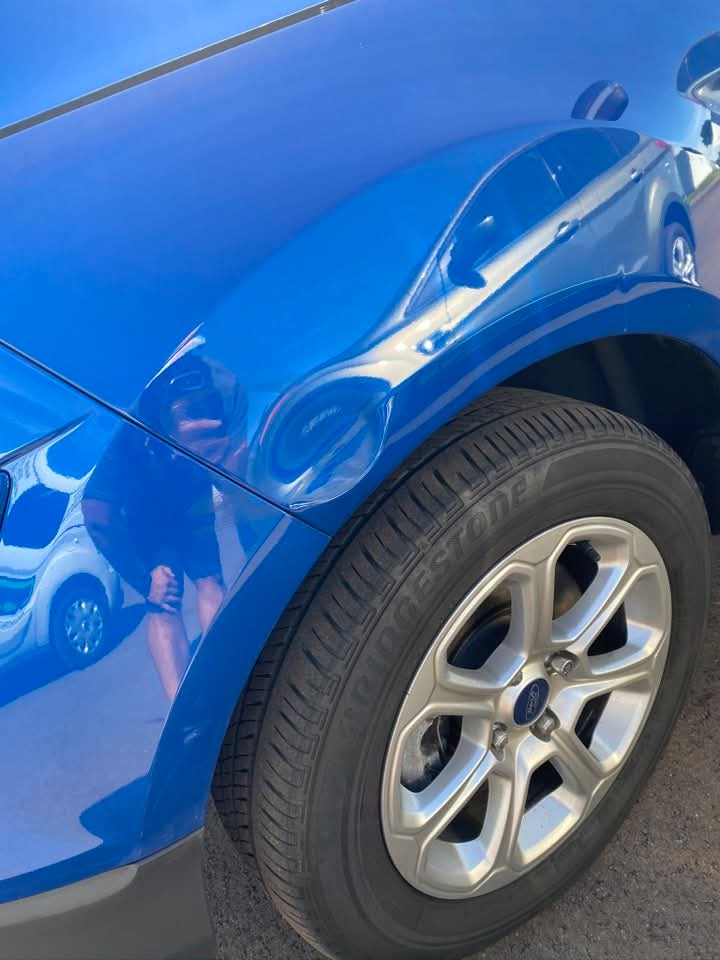 Dent Gent - Blue car - before repair